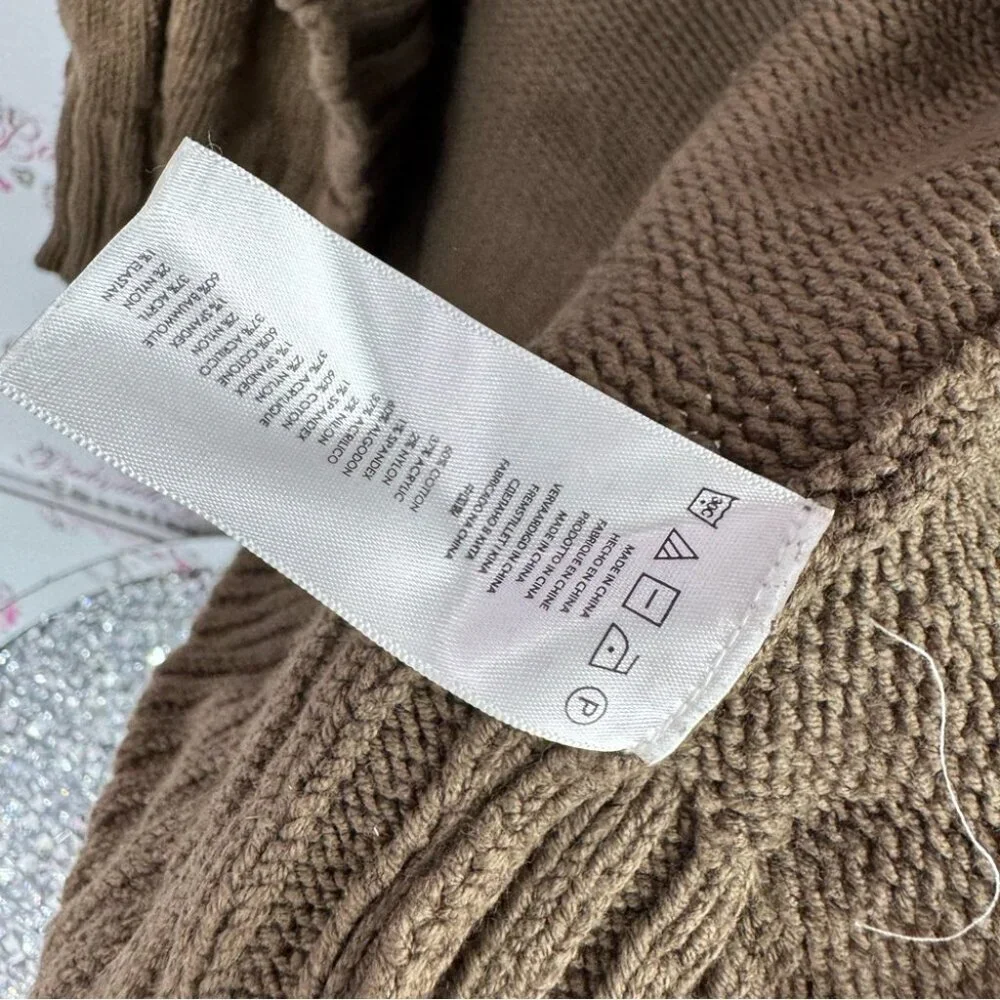 Michael Kors tshirt sweater open front knitted Brown Women's Cardigan